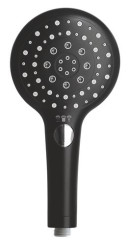 Douchette anticalcaire 3 jets ø129mm noire