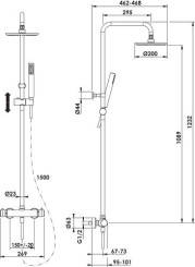 Colonne de douche thermostatique Ev'O 