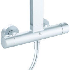 Colonne de douche thermostatique Alu + argent brossé - PORCHER
