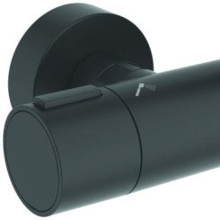 Colonne de douche thermostatique Alu + noir mat - PORCHER