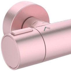 Colonne de douche thermostatique Alu + rose brossé - PORCHER
