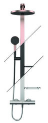 Colonne de douche thermostatique Alu + rose brossé - PORCHER
