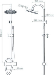 Colonne de douche thermostatique REMI