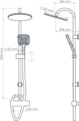 Colonne de douche thermostatique ZEKI