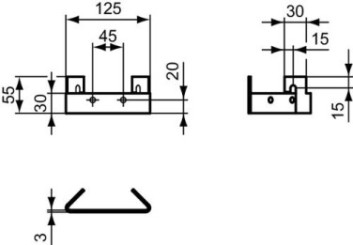 Fixation d'angle pour urinoir - PORCHER