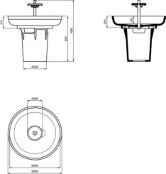 Pied de lavabo 80 cm en céramique