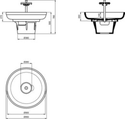 Pied de lavabo 50 cm en céramique