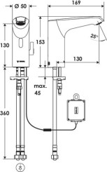 Mitigeur de lavabo électronique xeris E DH-M - SCHELL