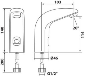 Robinet de lavabo électronique infrarouge 