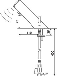 Mitigeur de lavabo électronique tempomatic MIX4 - DELABIE