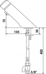Mitigeur de lavabo temporisé tempomix 3 - DELABIE