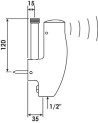 Robinet d'urinoir électronique Tempomatic 4 - DELABIE