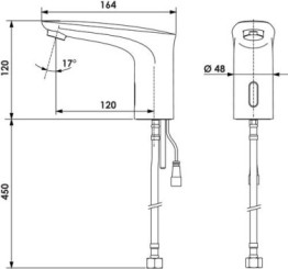 Robinet de lavabo électronique MODUS E - SCHELL