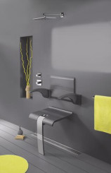 Siège de douche declipsable et escamotable arsis gris - PELLET