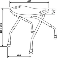 Tabouret de douche pliable