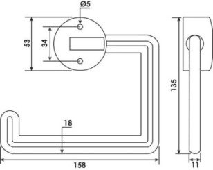 Porte rouleau mural nylon - PELLET