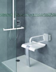 Siège de douche declipsable et escamotable arsis blanc - PELLET