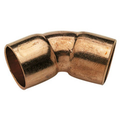 COUDE CUIVRE 45° DOUBLE FEMELLE Ø42 - 41 CU