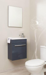 Meuble lave-mains de face anthracite cuzco