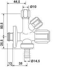 Robinet d'arrêt combine comFort - SCHELL