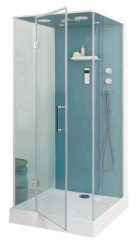 CABINE DE DOUCHE ACCES DE FACE 90X100cm AVEC TOIT FLORE - ELMER