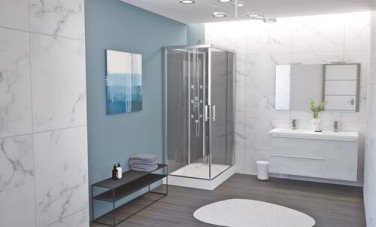 Cabine de douche accès d'angle 80x110mm ILDA