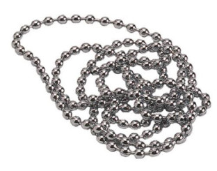 Chaînette perlée laiton chromé ø4,5mm
