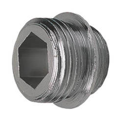 Raccord de bec chromé double mâle 23/150