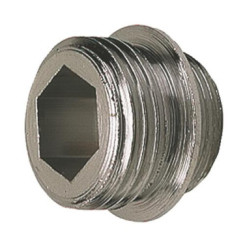 Raccord de bec chromé double mâle 22/125