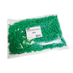 CHEVILLE PLASTIQUE SANS COLLERETTE POUR MATERIAUX PLEIN 6mm - 1000 PCS