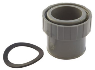 Raccord 2 pièces écrou prisonnier et douille coller PVC femelle ø32