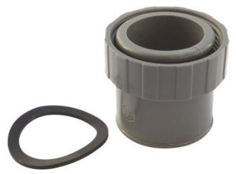 Raccord 2 pièces écrou prisonnier et douille coller PVC femelle ø40