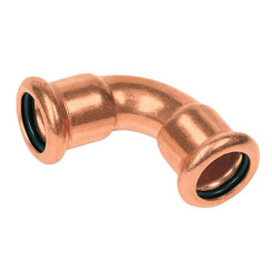 COURBE PRESS 90° DOUBLE FEMELLE CUIVRE A SERTIR