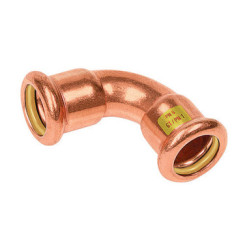 COURBE 90° PRESS GAS DOUBLE FEMELLE CUIVRE A SERTIR