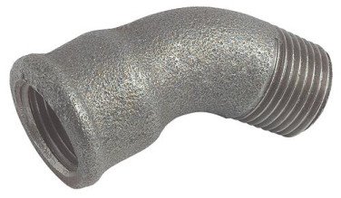 COUDE EGAL FONTE NOIRE 45° MALE FEMELLE N° 40