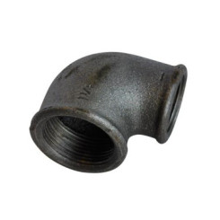 COUDE REDUIT FONTE NOIRE PETIT RAYON 90° DOUBLE FEMELLE N° 90R
