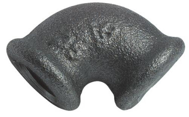 Coude petit rayon 90° FF33/42 fonte noire N°90