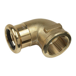 COUDE PRESS 90° FEMELLE BRONZE A SERTIR Ø12-12/17