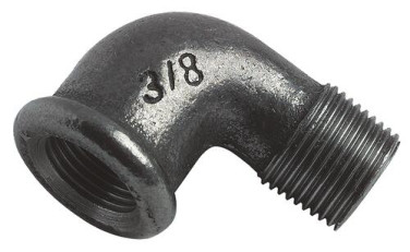 Coude petit rayon 90° MF12/17 fonte noire N°92