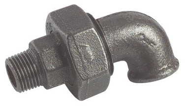 Coude union conique MF26/34 fonte noire N° 98