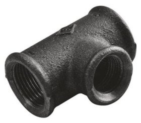 Té réduit 33/42-26/34-33/42 fonte noire N° 130R