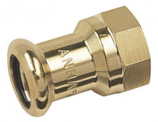 Raccord fixe Press femelle à joint plat à sertir EAU ø14-15/21