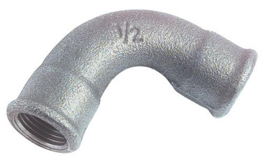Coude grand rayon 90° FF15/21 fonte galvanisée N°2