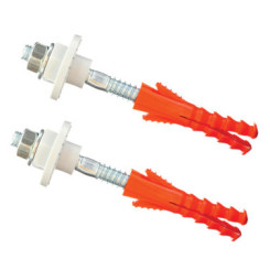 JEU DE FIXATION LAVABO AVEC RONDELLES EXCENTREES A EPAULEMENT