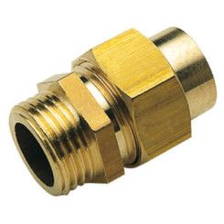 RACCORD UNION DROIT LAITON 3 PIECES A PORTEE SPHERO-CONIQUE MALE Ø32-40/49 - 341