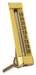THERMOMETRE INDUSTRIEL COUDE DE 0°C A +120°C HAUTEUR 200mm PLONGE 100mm
