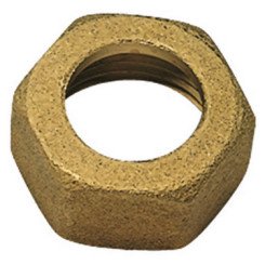 ECROU 6 PANS LAITON BRUT POUR COLLET BATTU Ø10-12/17 - 374