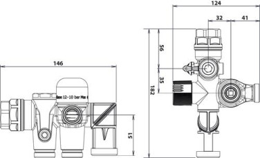 Kit groupe triple sécurité orientable siège inox