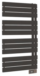 Radiateur sèche-serviettes électrique FLAG 500W lames droites noir - DELTACALOR
