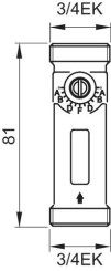 Vanne d'équilibrage à lecture directe M3/4EK - M3/4EK débit 3-12L/min
